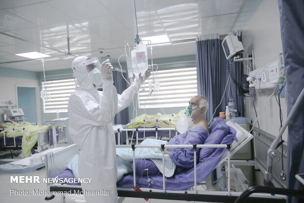 بخش ویژه کرونا در بیمارستان هاجر