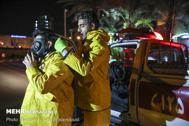 Disinfecting public places in Isfahan against COVID-19
