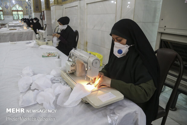 Workshop for producing face mask in Ahvaz
