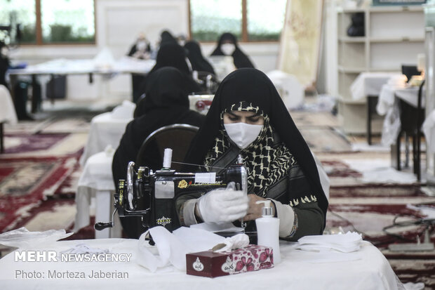 Workshop for producing face mask in Ahvaz
