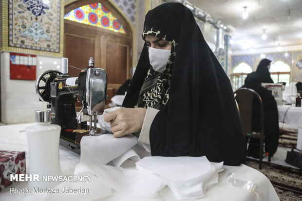 Workshop for producing face mask in Ahvaz
