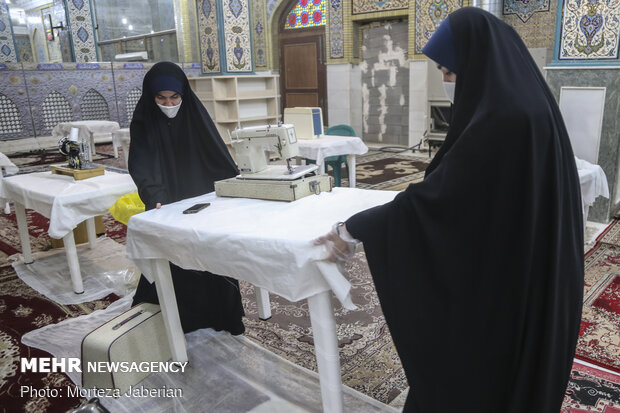 Workshop for producing face mask in Ahvaz
