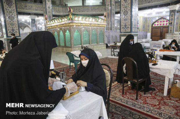 Workshop for producing face mask in Ahvaz
