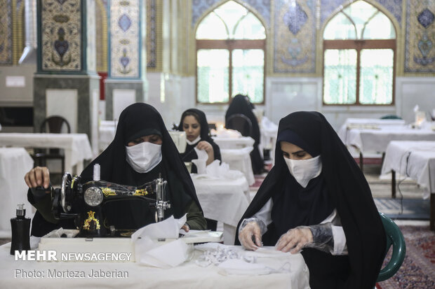 Workshop for producing face mask in Ahvaz
