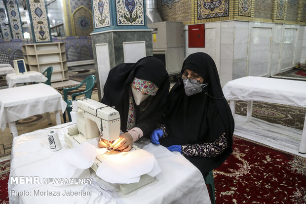 Workshop for producing face mask in Ahvaz
