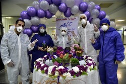 Moment of entering New Year in hospital in Golestan province