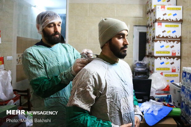 Volunteer forces in Qom hospitals on eve of New Year