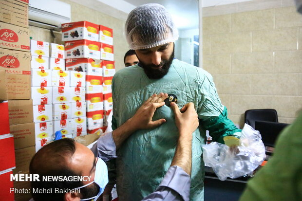 Volunteer forces in Qom hospitals on eve of New Year