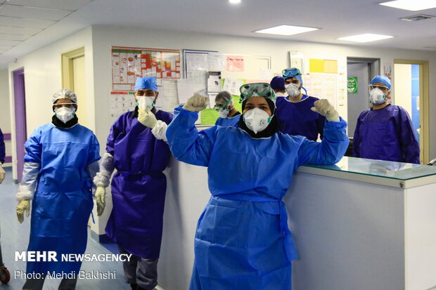 Volunteer forces in Qom hospitals on eve of New Year