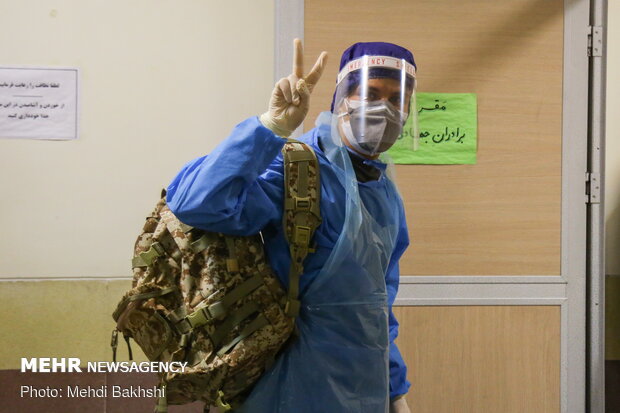 Volunteer forces in Qom hospitals on eve of New Year