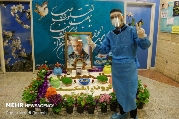 Volunteer forces in Qom hospitals on eve of New Year