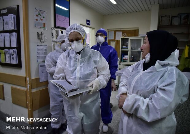 Moment of entering New Year in hospital in Gorgan province