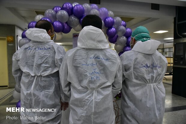 Moment of entering New Year in hospital in Gorgan province