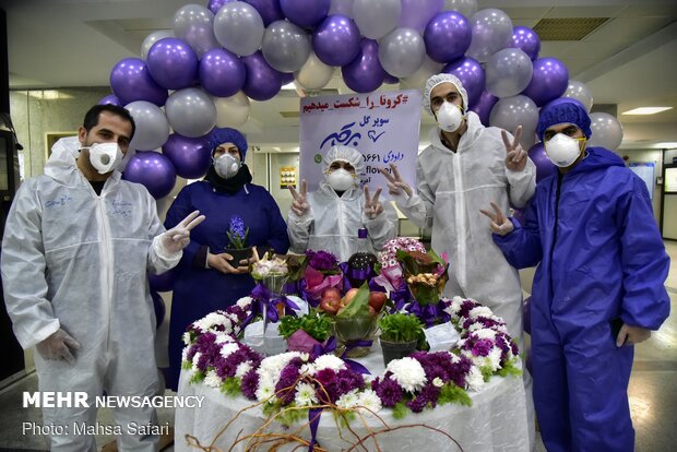 Moment of entering New Year in hospital in Gorgan province