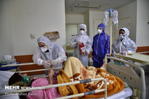 Moment of entering New Year in hospital in Gorgan province