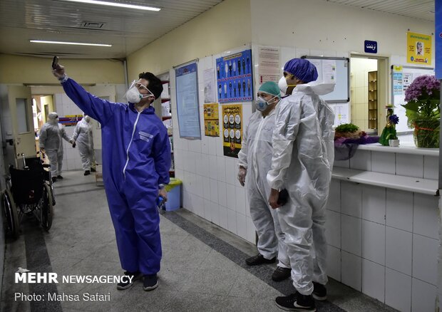 Moment of entering New Year in hospital in Gorgan province