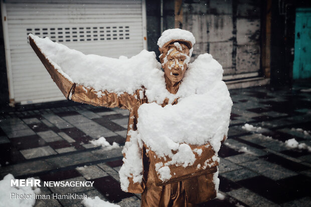 Snowy spring in Hamedan