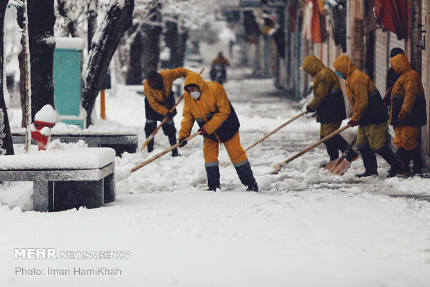 Snowy spring in Hamedan