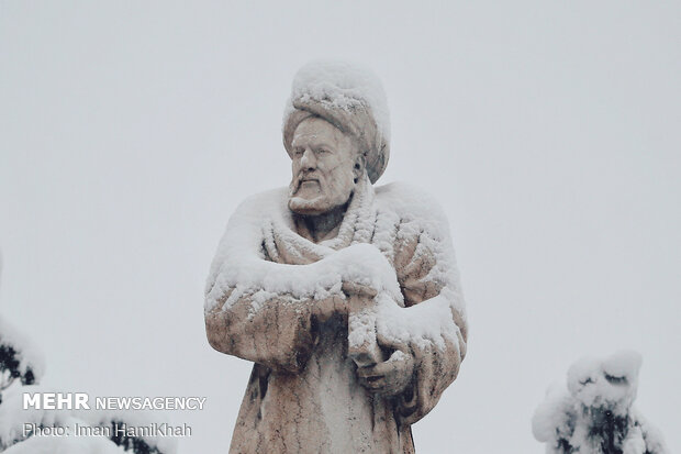 Snowy spring in Hamedan