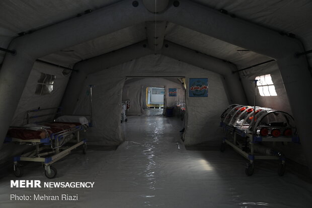 مشفى بسعة 2000سرير أحدثها الجيش الإيراني خلال 48ساعة