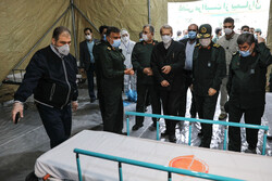 Parl. speaker Larijani visits IRGC temporary hospital
