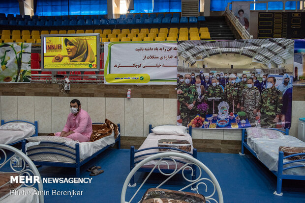Army’s 200-bed convalescent center for coronavirus patients in Shiraz