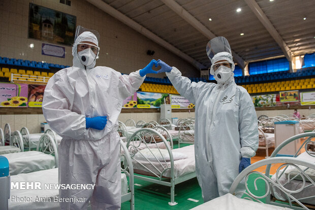 Army’s 200-bed convalescent center for coronavirus patients in Shiraz