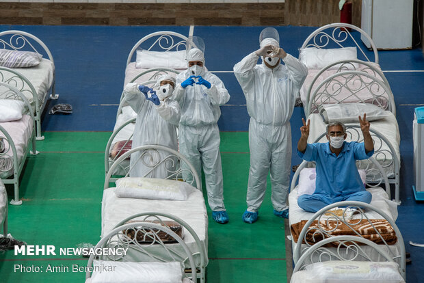 Army’s 200-bed convalescent center for coronavirus patients in Shiraz