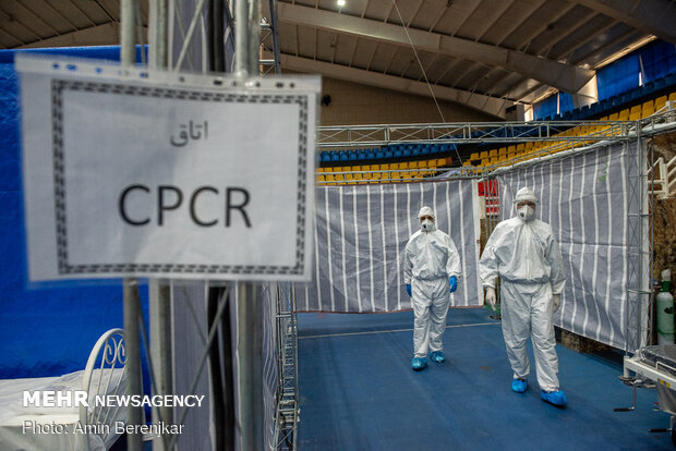 Army’s 200-bed convalescent center for coronavirus patients in Shiraz