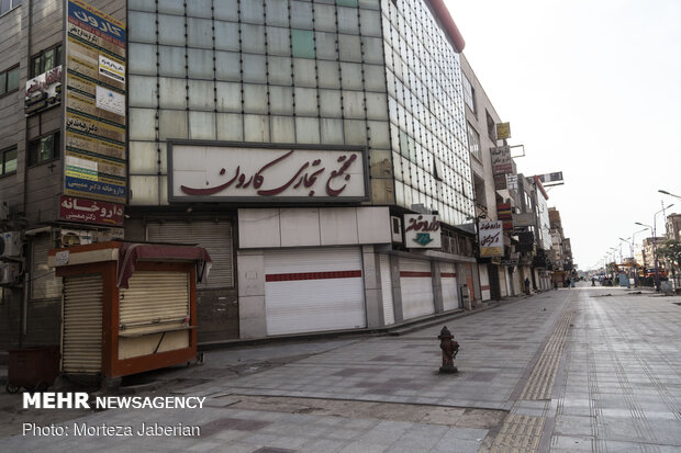 Streets in Ahvaz deserted under Covid-19 outbreak