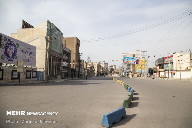 Streets in Ahvaz deserted under Covid-19 outbreak