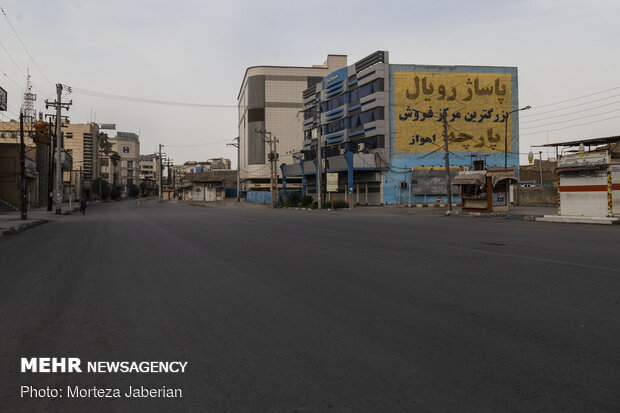 Streets in Ahvaz deserted under Covid-19 outbreak