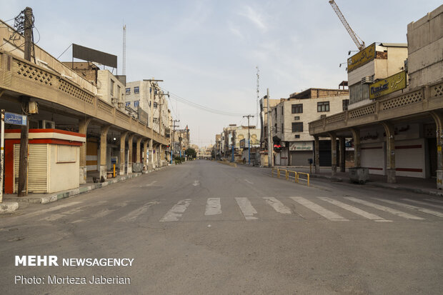 Ahvaz streets deserted under Covid-19 outbreak