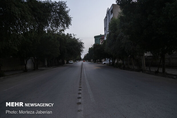 Ahvaz streets deserted under Covid-19 outbreak