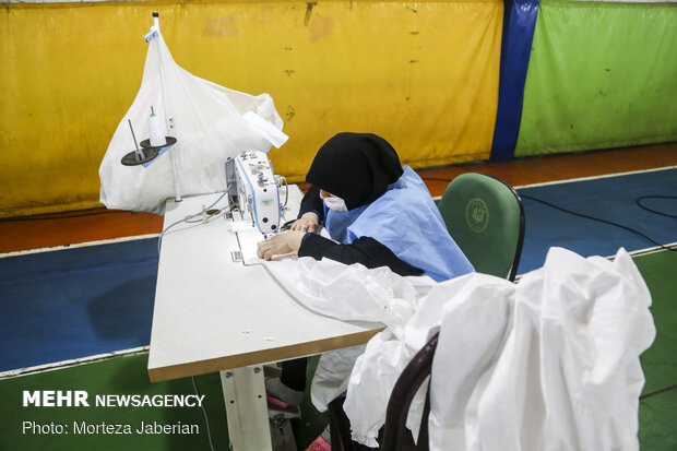 کارگاه دوخت لباس محافظ پزشکی در اهواز