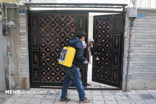 Bus terminal, residential sites in east Tehran disinfected