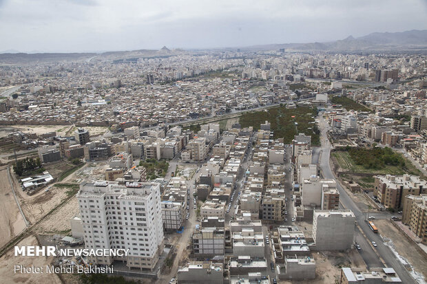 تصاویر هوایی شهر قم در روز طبیعت