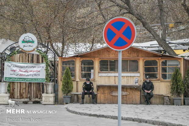 اجرای طرح فاصله گذاری اجتماعی در پارک های تبریز