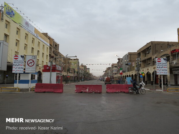 Ahvaz streets deserted under Covid-19 outbreak