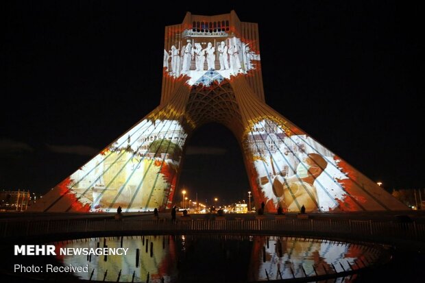 3D video-mapping images shown in various countries themed ‘COVID-19’