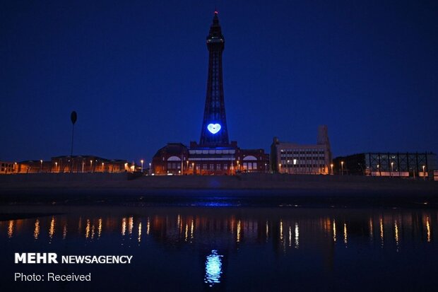 3D video-mapping images shown in various countries themed ‘COVID-19’