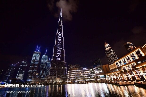 3D video-mapping images shown in various countries themed ‘COVID-19’