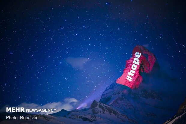 3D video-mapping images shown in various countries themed ‘COVID-19’