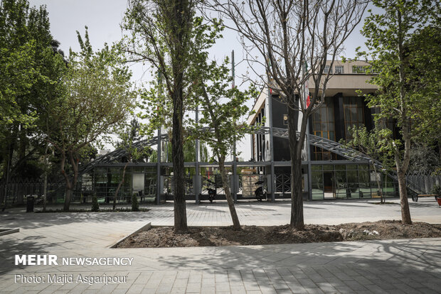 Shahriar St. housing Vahdat Hall paved with cobblestone
