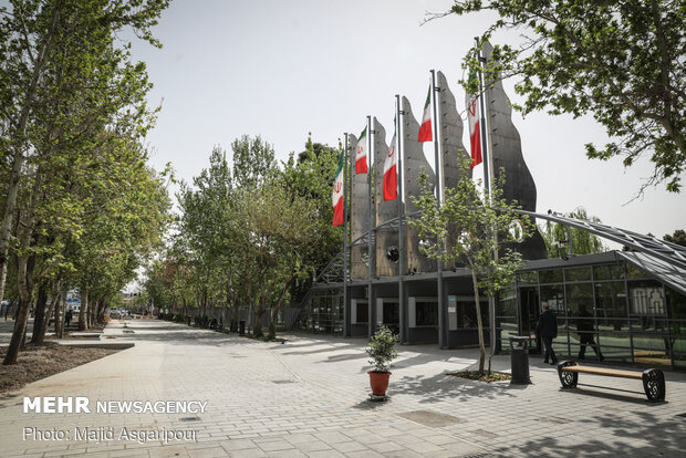 Shahriar St. housing Vahdat Hall paved with cobblestone
