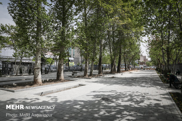 Shahriar St. housing Vahdat Hall paved with cobblestone
