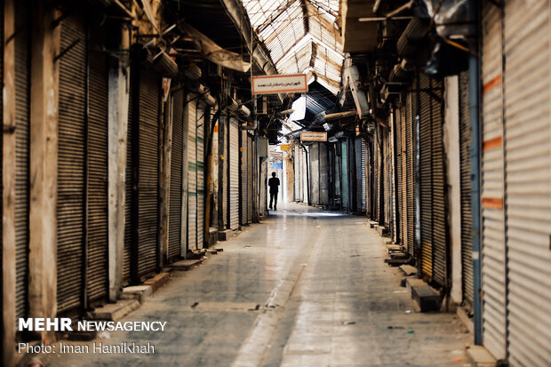 Hamedan bazaar, void of people, amid coronavirus outbreak