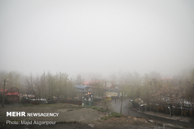 Tehran drowned in fog