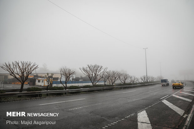 Tehran drowned in fog