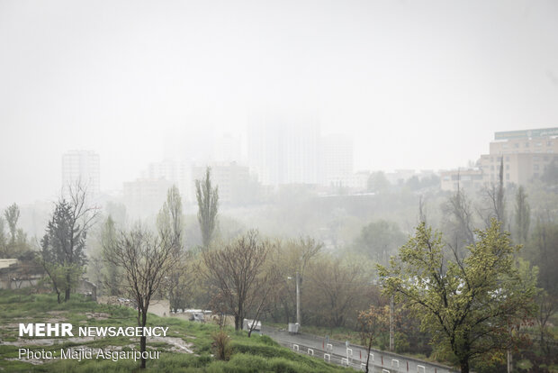 Tehran drowned in fog